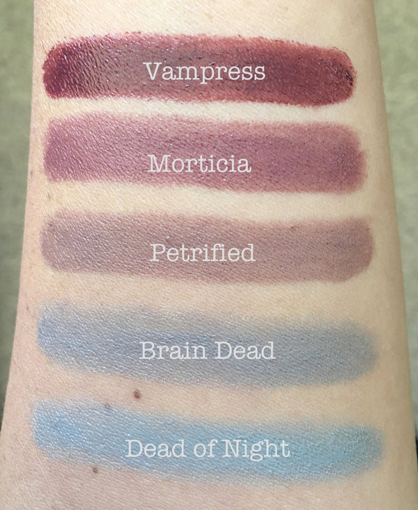 PETRIFIED- Part of the DEAD SEXY 5 Collection- Lipstick and Liners. Vegan friendly.