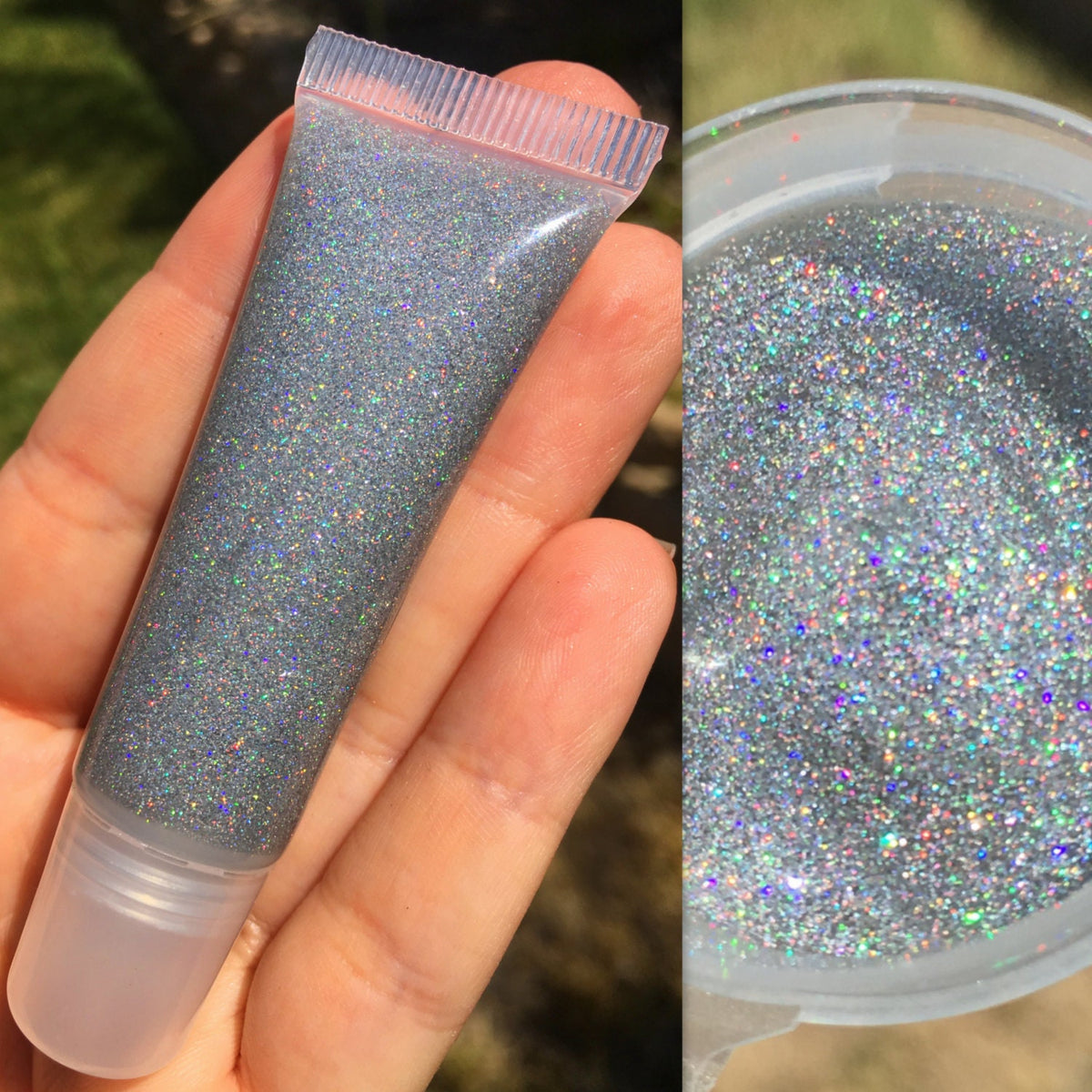 Clear glitter lip shop gloss
