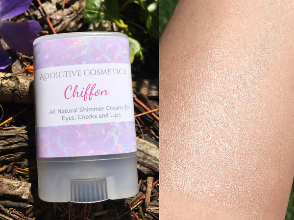 CHIFFON Highlighter Color Cream for Eyes, Cheeks and Lips! All Natural and Vegan Friendly.