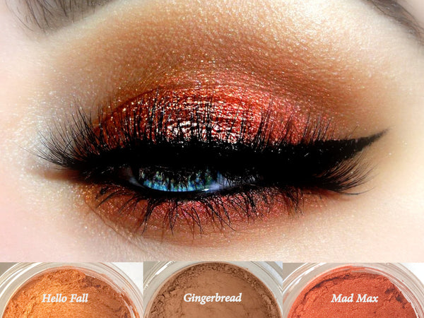 SMOLDER Trio-  Get This Look! All Natural, Vegan Eyeshadow and Eyeliner Makeup. Cruelty Free Cosmetics.