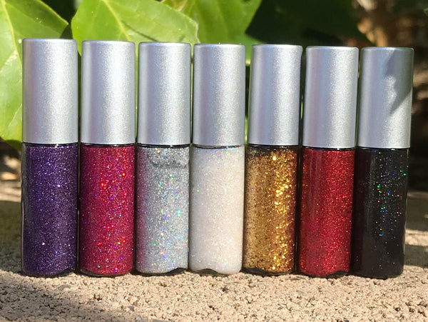 PICK 3 Mini Glitter Liquid Eyeliners- All Natural base, Vegan Friendly