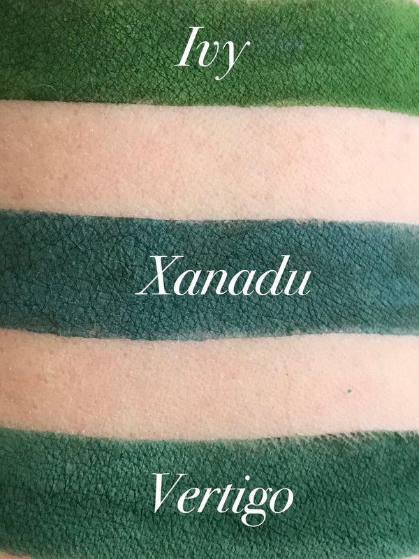 XANADU- Matte Green Eyeshadow and Eyeliner Makeup
