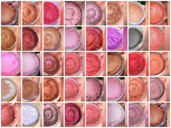 MINERAL BLUSH SAMPLES- Pick any 3 blush colors to sample- All Natural, Vegan Friendly