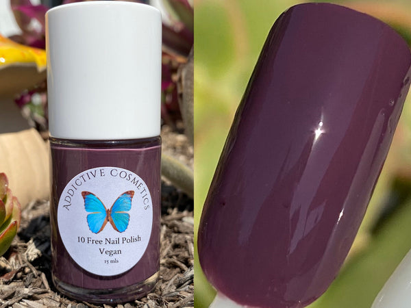 BLACK CURRANT- 10 Toxin Free Nail Polish- Vegan Friendly, Cruelty Free