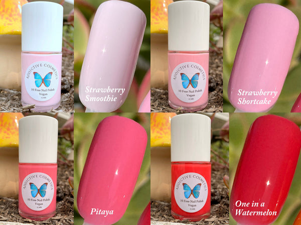 STRAWBERRY SHORTCAKE- 10 Toxin Free Nail Polish- Vegan Friendly, Cruelty Free