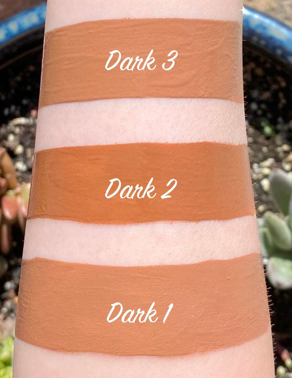 Natural Liquid Foundation- Darks- Clean Coverage- Vegan Friendly, Cruelty Free