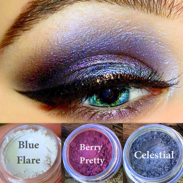 ALL THE RICHES Eyeshadow Trio- Natural, Vegan Eyeshadow and Eyeliner Makeup. Cruelty Free Cosmetics.
