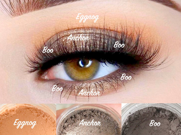 NEW! FALLING FOR YoU Mineral Eyeshadow Trio- Get this look for Fall 2021! All Natural, Vegan Eyeshadow and Eyeliner Makeup