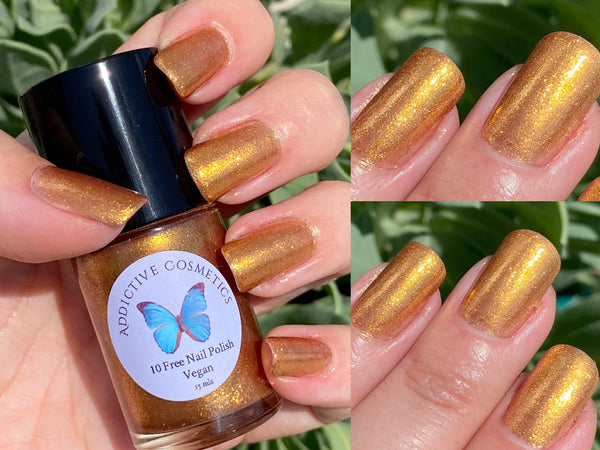 New! YOU'RE So GOLDEN- 10 Toxin Free Nail Polish- Vegan Friendly, Cruelty Free