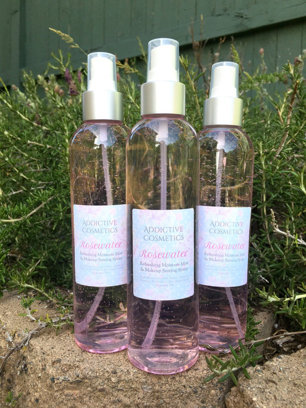 ROSEWATER Refreshing Moisture Mist and Makeup Setting Spray. Great for Face, Hair & Body- See the many benefits of Rosewater here...